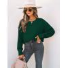 ZESICA Women’s 2026 Spring Long Sleeve Crew Neck Solid Color Cable Knit Chunky Casual Oversized Pullover Sweater Tops(Forestgreen)