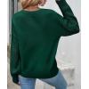 ZESICA Women’s 2026 Spring Long Sleeve Crew Neck Solid Color Cable Knit Chunky Casual Oversized Pullover Sweater Tops(Forestgreen)