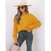 ZESICA Women’s 2026 Spring Long Sleeve Crew Neck Solid Color Cable Knit Chunky Casual Oversized Pullover Sweater Tops(Mustard)