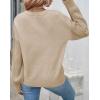 ZESICA Women’s 2026 Spring Long Sleeve Crew Neck Solid Color Cable Knit Chunky Casual Oversized Pullover Sweater Tops(Oatmeal)