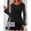 ZESICA Womens 2026 Spring Summer Lace Mesh Sleeve Tops Going Out Double Lined Slim Fit Asymmetrical Shirts Date Night Outfit(Black)