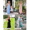 ZESICA Women’s 2026 Summer Boho Spaghetti Strap Square Neck Solid Color Ruffle A Line Beach Long Maxi Dress(Rust)