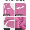 ZESICA Women’s 2026 Summer Sleeveless Mini Dress Elegant Crewneck Button Knit Bodycon Bussiness Office Short Dresses(Pink)