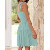 ZESICA Women’s 2026 Summer Spaghetti Strap Sleeveless Square Neck Ruffle A Line Swing Mini Dress(Lightgreen)