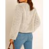 ZESICA Women’s 2026 Winter Faux Fur Coats Fluffy Cropped Jacket Long Sleeve Shaggy Outerwear Fall Clothes with Pockets(Apricot)
