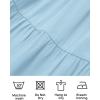 ZESICA Women’s Boho 2026 Summer Square Neck Puff Sleeve Off Shoulder Smocked Tiered Casual A Line Short Mini Dress(Lightblue)