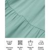 ZESICA Women’s Boho 2026 Summer Square Neck Puff Sleeve Off Shoulder Smocked Tiered Casual A Line Short Mini Dress(Sage)