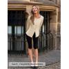 ZESICA Womens Business Casual Blazers Fall Long Sleeve Button Suit Jackets Office Work Outfits Fitted Blazer Clothes 2026(Apricot)