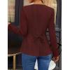 ZESICA Womens Business Casual Blazers Fall Long Sleeve Button Suit Jackets Office Work Outfits Fitted Blazer Clothes 2026(Brown)