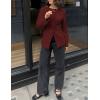ZESICA Womens Business Casual Blazers Fall Long Sleeve Button Suit Jackets Office Work Outfits Fitted Blazer Clothes 2026(Brown)