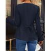 ZESICA Womens Business Casual Blazers Fall Long Sleeve Button Suit Jackets Office Work Outfits Fitted Blazer Clothes 2026(Navy)