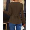 ZESICA Womens Business Casual Blazers Fall Long Sleeve Button Suit Jackets Office Work Outfits Fitted Blazer Clothes 2026(Tanbrown)