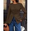 ZESICA Womens Business Casual Blazers Fall Long Sleeve Button Suit Jackets Office Work Outfits Fitted Blazer Clothes 2026(Tanbrown)