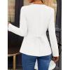 ZESICA Womens Business Casual Blazers Fall Long Sleeve Button Suit Jackets Office Work Outfits Fitted Blazer Clothes 2026(White)