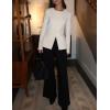 ZESICA Womens Business Casual Blazers Fall Long Sleeve Button Suit Jackets Office Work Outfits Fitted Blazer Clothes 2026(White)