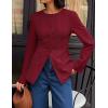 ZESICA Womens Business Casual Blazers Fall Long Sleeve Button Suit Jackets Office Work Outfits Fitted Blazer Clothes 2026(Wine)