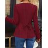 ZESICA Womens Business Casual Blazers Fall Long Sleeve Button Suit Jackets Office Work Outfits Fitted Blazer Clothes 2026(Wine)