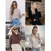 ZESICA Women’s Casual Long Sleeve Mock Neck Cable Knit Contrast Color Fall 2026 Winter Chunky Pullover Sweater(Black)