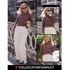 ZESICA Women’s Casual Long Sleeve Mock Neck Cable Knit Contrast Color Fall 2026 Winter Chunky Pullover Sweater(Mocha)