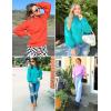 ZESICA Women’s Casual Turtleneck Long Lantern Sleeve Fall 2026 Oversized Ribbed Knit Pullover Sweater Jumper Top(Peacock)