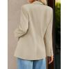 ZESICA Womens Fall Business Casual Blazers 2025 Long Sleeve Open Front Lapel Collar Work Office Suit Jackets Blazer(Apricot)