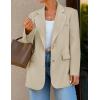 ZESICA Womens Fall Business Casual Blazers 2025 Long Sleeve Open Front Lapel Collar Work Office Suit Jackets Blazer(Apricot)