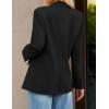 ZESICA Womens Fall Business Casual Blazers 2025 Long Sleeve Open Front Lapel Collar Work Office Suit Jackets Blazer(Black)