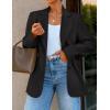 ZESICA Womens Fall Business Casual Blazers 2025 Long Sleeve Open Front Lapel Collar Work Office Suit Jackets Blazer(Black)