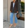 ZESICA Womens Fall Business Casual Blazers 2025 Long Sleeve Open Front Lapel Collar Work Office Suit Jackets Blazer(Coffee)