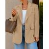 ZESICA Womens Fall Business Casual Blazers 2025 Long Sleeve Open Front Lapel Collar Work Office Suit Jackets Blazer(Khaki)