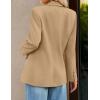 ZESICA Womens Fall Business Casual Blazers 2025 Long Sleeve Open Front Lapel Collar Work Office Suit Jackets Blazer(Khaki)