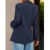 ZESICA Womens Fall Business Casual Blazers 2025 Long Sleeve Open Front Lapel Collar Work Office Suit Jackets Blazer(Navy)