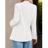 ZESICA Womens Fall Business Casual Blazers 2025 Long Sleeve Open Front Lapel Collar Work Office Suit Jackets Blazer(White)