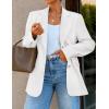 ZESICA Womens Fall Business Casual Blazers 2025 Long Sleeve Open Front Lapel Collar Work Office Suit Jackets Blazer(White)
