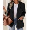 ZESICA Women’s Fall Business Casual Blazers 2026 Long Sleeve Lapel Open Front Button Work Blazer Jackets with Pockets(Black)