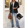 ZESICA Women’s Fall Business Casual Blazers 2026 Long Sleeve Lapel Open Front Button Work Blazer Jackets with Pockets(Black)