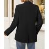 ZESICA Women’s Fall Business Casual Blazers 2026 Long Sleeve Lapel Open Front Button Work Blazer Jackets with Pockets(Black)