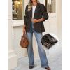 ZESICA Women’s Fall Business Casual Blazers 2026 Long Sleeve Lapel Open Front Button Work Blazer Jackets with Pockets(Coffee)