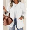 ZESICA Women’s Fall Business Casual Blazers 2026 Long Sleeve Lapel Open Front Button Work Blazer Jackets with Pockets(White)