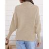 ZESICA Women’s Fall Lapel Collar V Neck Long Sleeve Ribbed Knit Comfy Loose Casual Pullover Sweater Jumper Top(Oatmeal)