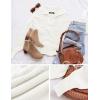 ZESICA Women’s Fall Lapel Collar V Neck Long Sleeve Ribbed Knit Comfy Loose Casual Pullover Sweater Jumper Top(White)