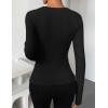 ZESICA Women’s Fall Long Sleeve Tops 2026 Casual Crewneck Ruched Shirts Slim Fit Going Out Y2K Blouses(Black)