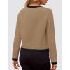 ZESICA Women’s Fall Sweaters 2026 Long Sleeve Crewneck Knit Color Block Lightweight Pullover Tops Clothes