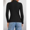 ZESICA Women’s Fleece Sherpa Lined Sweater 2026 Winter Thermal Shirts Long Sleeve Mock Neck Slim Fitted Pullover Tops(Black)