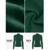 ZESICA Women’s Fleece Sherpa Lined Sweater 2026 Winter Thermal Shirts Long Sleeve Mock Neck Slim Fitted Pullover Tops(Darkgreen)