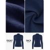 ZESICA Women’s Fleece Sherpa Lined Sweater 2026 Winter Thermal Shirts Long Sleeve Mock Neck Slim Fitted Pullover Tops(Navy)