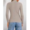ZESICA Women’s Fleece Sherpa Lined Sweater 2026 Winter Thermal Shirts Long Sleeve Mock Neck Slim Fitted Pullover Tops(Oats)