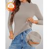 ZESICA Women’s Fleece Sherpa Lined Sweater 2026 Winter Thermal Shirts Long Sleeve Mock Neck Slim Fitted Pullover Tops(Oats)