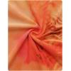 ZESICA Womens Floral Mesh Long Sleeve Tops 2026 Fall Cowl Neck Slim Fit Going Out Y2k Shirts Trendy Date Night Outfits(Tangerine)