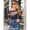 ZESICA Women’s Floral Off Shoulder Long Sleeve Tops 2026 Spring Mesh Ruched Fitted Trendy Going Out Shirts Blouses(Darkpurple)